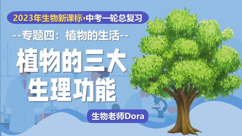 Dora的生物课堂 |中考复习专题4.2：植物的生活-植物的三大生理功能