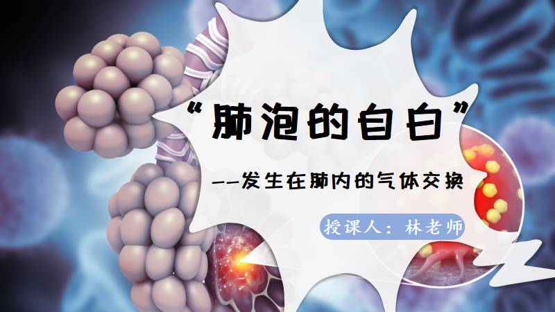 生物林老师 |初中生物人教版七下3.2发生在肺内的气体交换（旧版本）