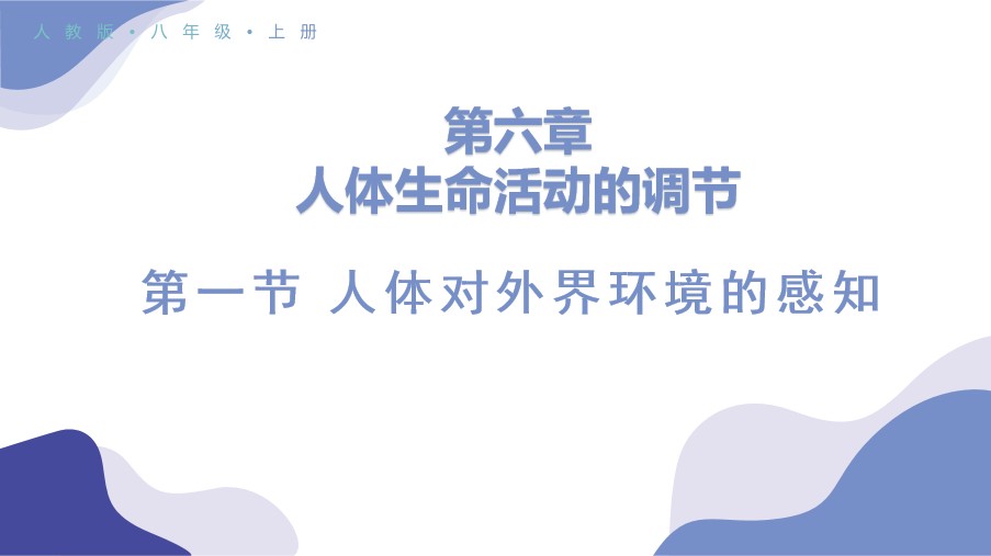 小郭老师的生物课堂：人教版初中生物八上人体对外界环境的感知含教学设计
